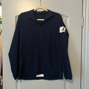 navy blue adidas windbreaker